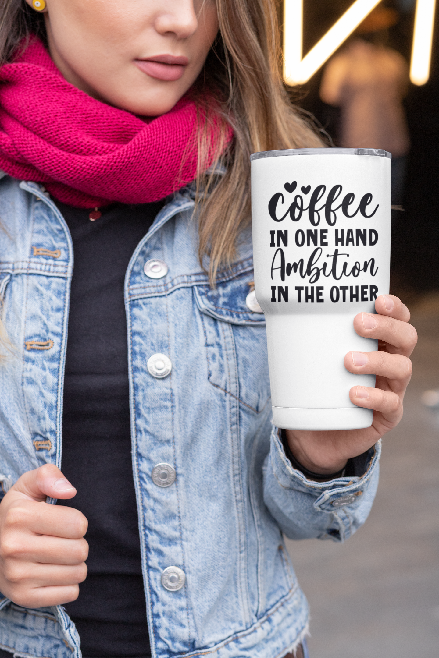 Coffee in One Hand, Ambition in the Other – 30oz Tumbler